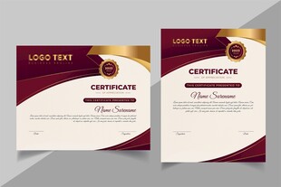 优雅证书模板设计