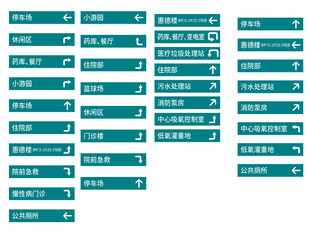 医院导视牌箭头