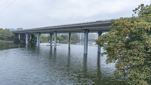 河畔高架桥风景