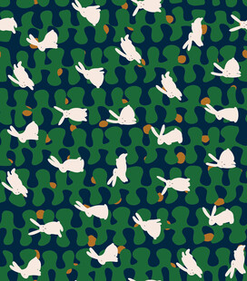 绿色背景白鸽图案纹理
