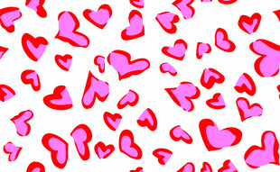 粉色爱心图案背景