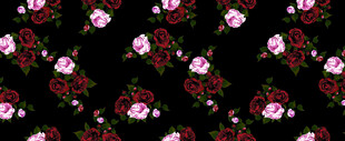 玫瑰花 数码印花