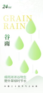 谷雨时节雨滴图