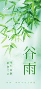 清新谷雨时节翠竹背景图
