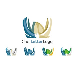 字母V创意标志设计