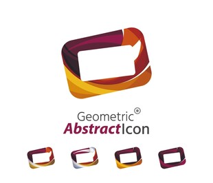 几何抽象图标设计示例