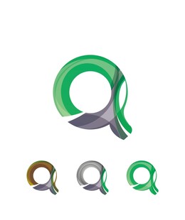 多彩环形放大镜图标设计