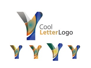 多彩字母Y标志设计示例