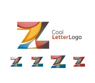多彩字母Z标志设计