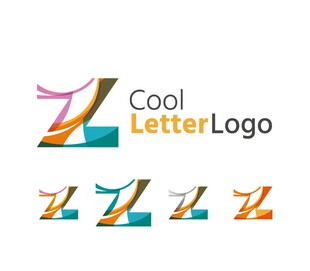 多彩字母标志设计示例