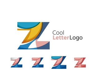 多彩字母Z标志设计