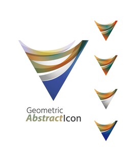 几何抽象三角形图标集