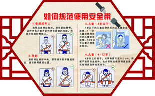  校园文化宣传栏安全带