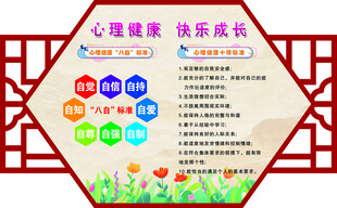 心理健康校园文化长廊