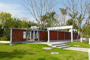 现代户外休憩建筑景观