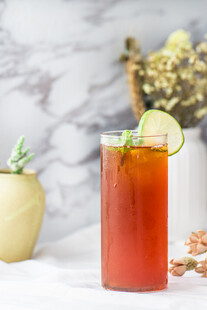 柠檬薄荷冰红茶饮