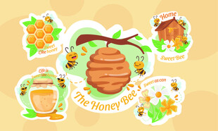 蜂蜜插画