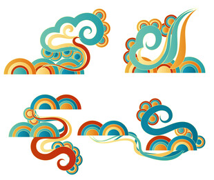 中式传统云纹图案设计