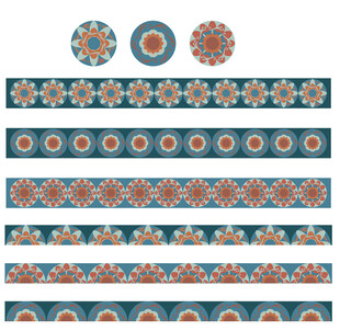 复古民族风花纹装饰图案
