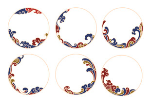 中式传统花纹圆形图案