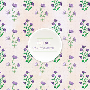 淡紫色花卉图案背景设计