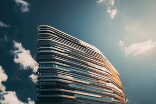 现代摩天大楼的独特外观