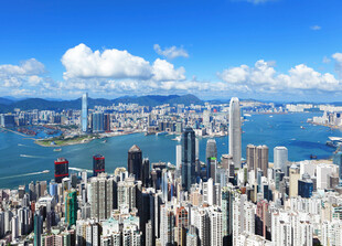 香港城市天际线俯瞰美景