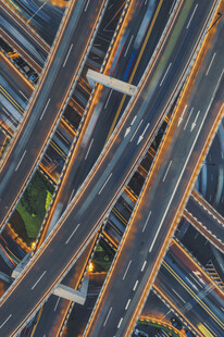 城市立交桥俯瞰美景