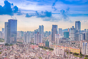 繁华都市天际线景观