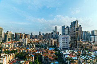 繁华都市天际线景观