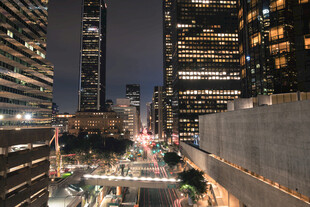 都市夜景繁华街道景象