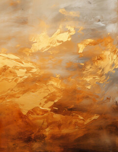 金色抽象烟雾纹理画面