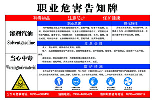 职业危害告知牌