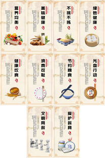 食堂就餐准则立柱挂画面板