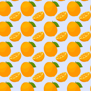 橙色水果图案背景纹理