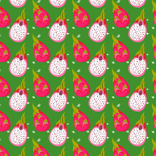 火龙果图案绿色背景纹理