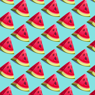 西瓜图案背景 
