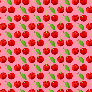樱桃图案背景 