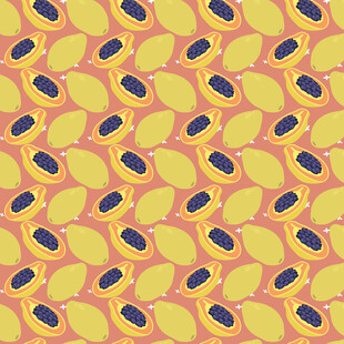 木瓜图案无缝背景