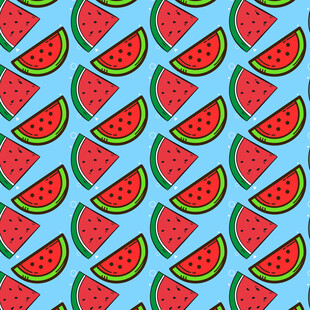 西瓜切片图案背景