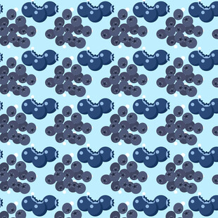 蓝色浆果图案背景纹理