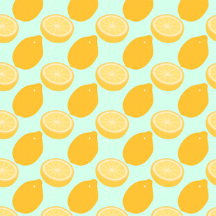 柠檬图案背景 