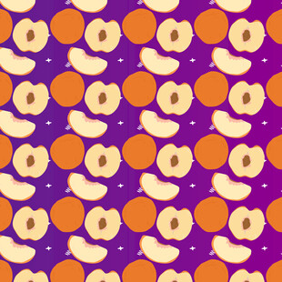 紫色背景的桃子图案