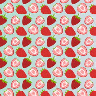 草莓图案背景 