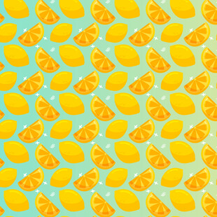 柠檬切片图案背景纹理