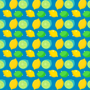 柠檬绿叶图案背景