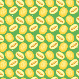 哈密瓜图案背景