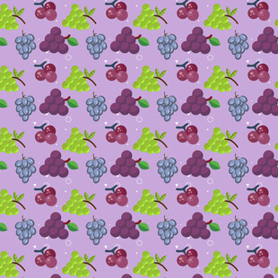 葡萄图案无缝背景图