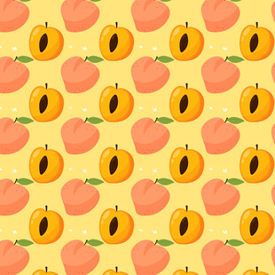 可爱桃子图案背景