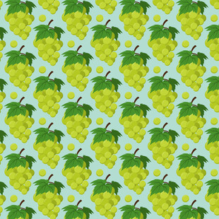 绿色葡萄图案无缝背景
